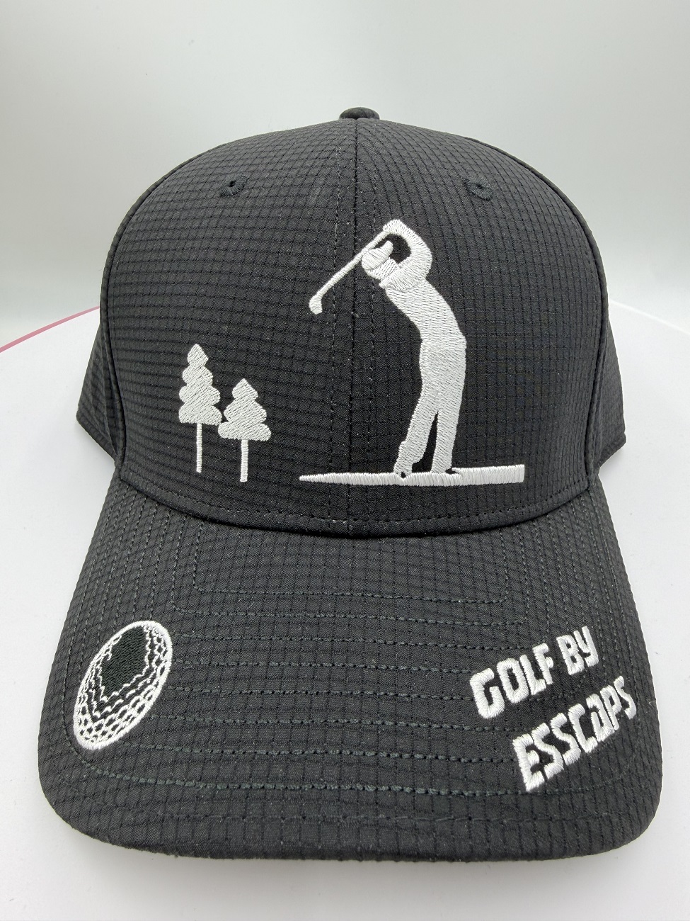 Tech-Grid Performance Golf Cap | Ripstop Fabric & Custom Visor Embroidery