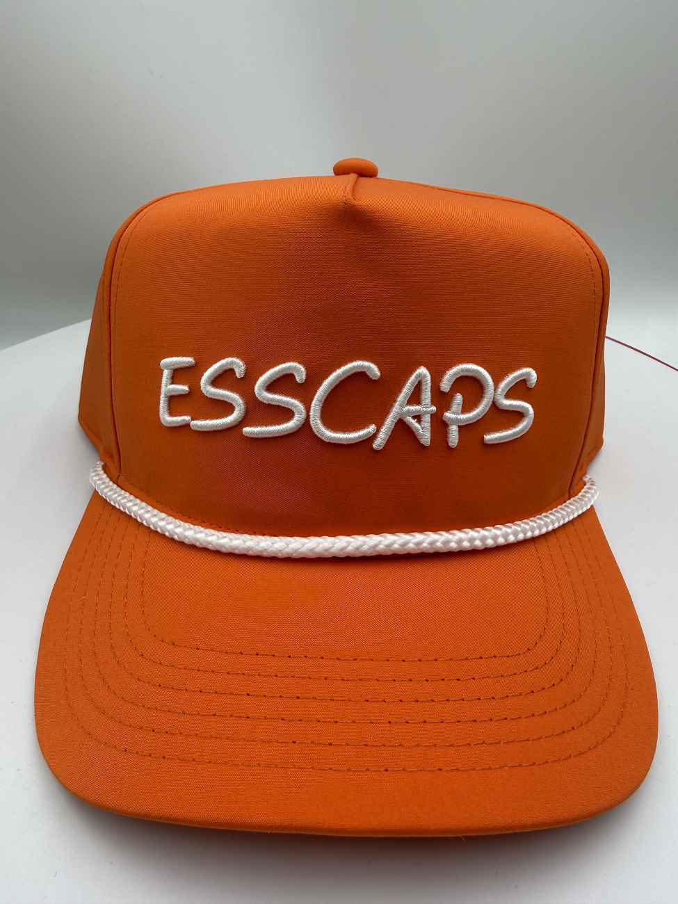 Retro Performance Rope Cap | Custom 3D Script Embroidery & Braided Cord