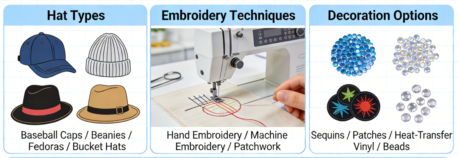 The Ultimate Guide to Custom Hat Embroidery & Decoration