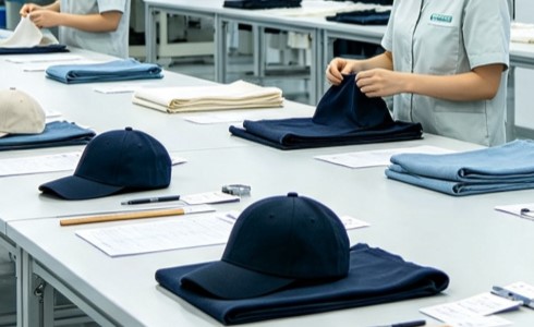 Sustainable custom hat manufacturing with recycled rPET fabric Sustainable custom hat manufacturing with recycled rPET fabric