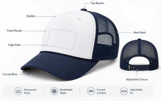 Custom Foam Trucker Hat Manufacturer: Retro Rope Caps OEM Custom Foam Trucker Hat Manufacturer: Retro Rope Caps OEM