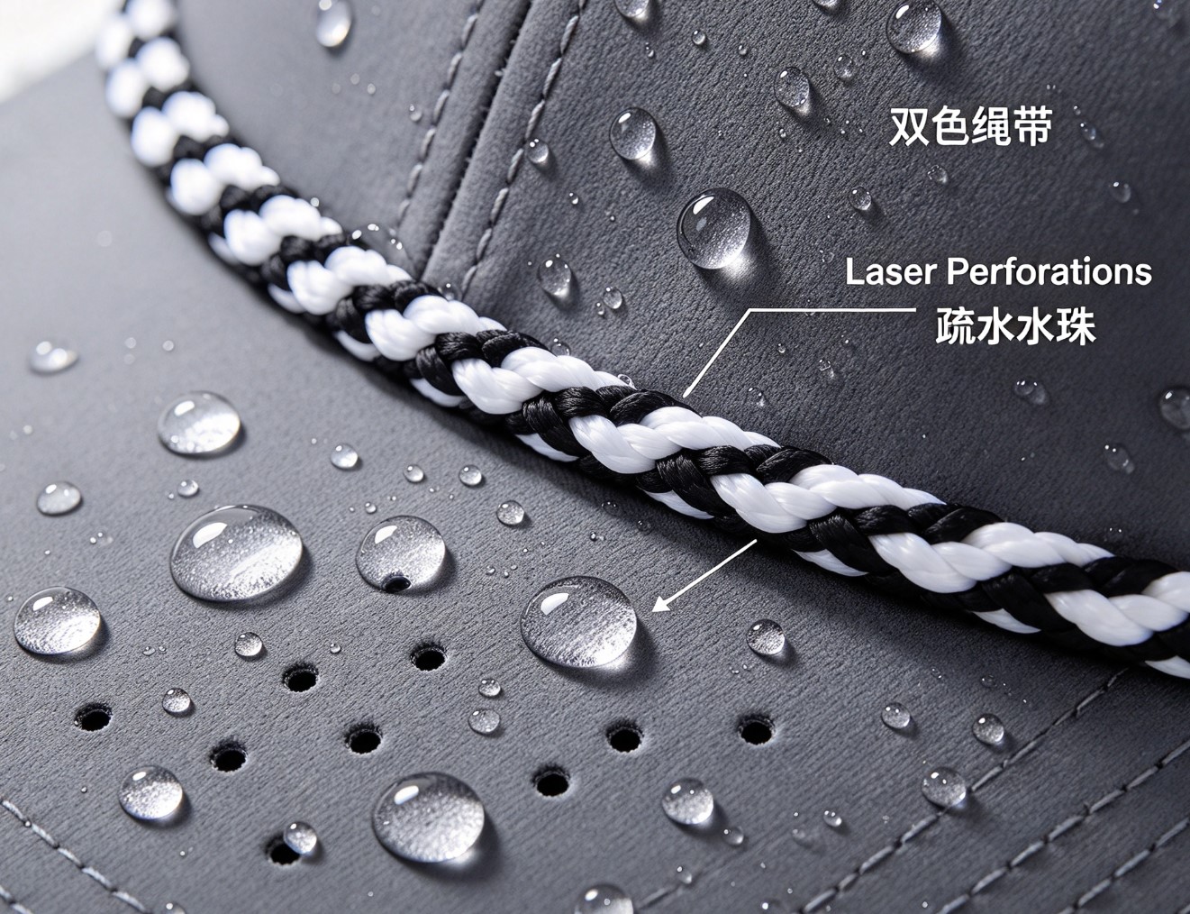 Custom rope golf hat manufacturer wholesale hydrophobic performance caps OEM factory Custom rope golf hat manufacturer wholesale hydrophobic performance caps OEM factory