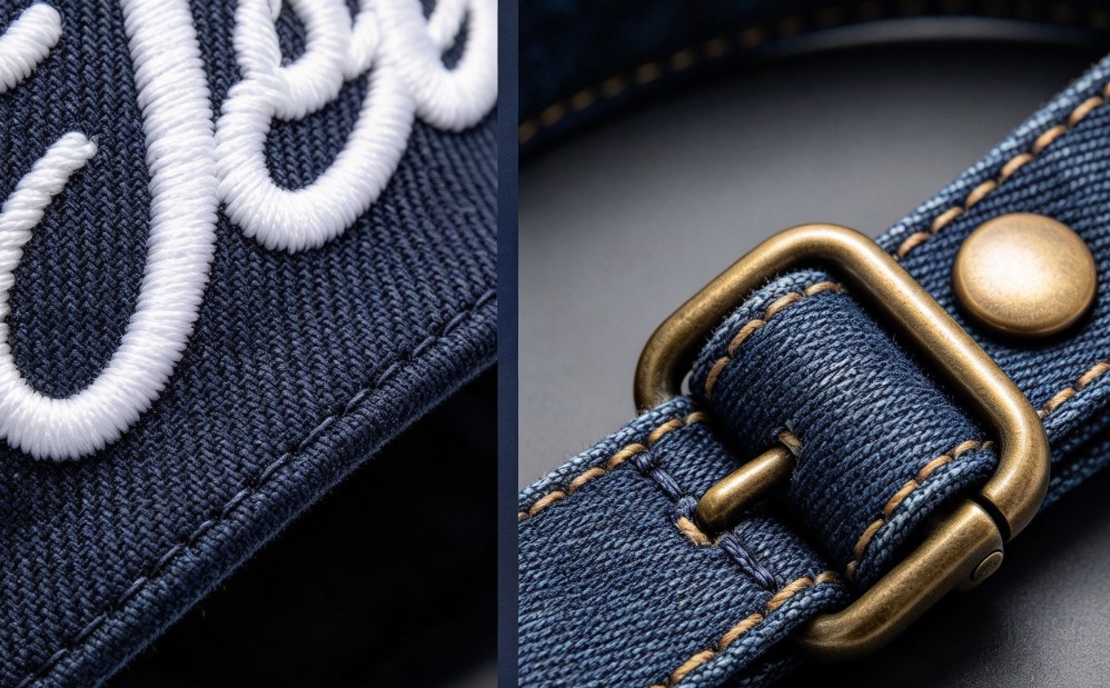 Custom denim cap manufacturer wholesale washed denim dad hats OEM factory